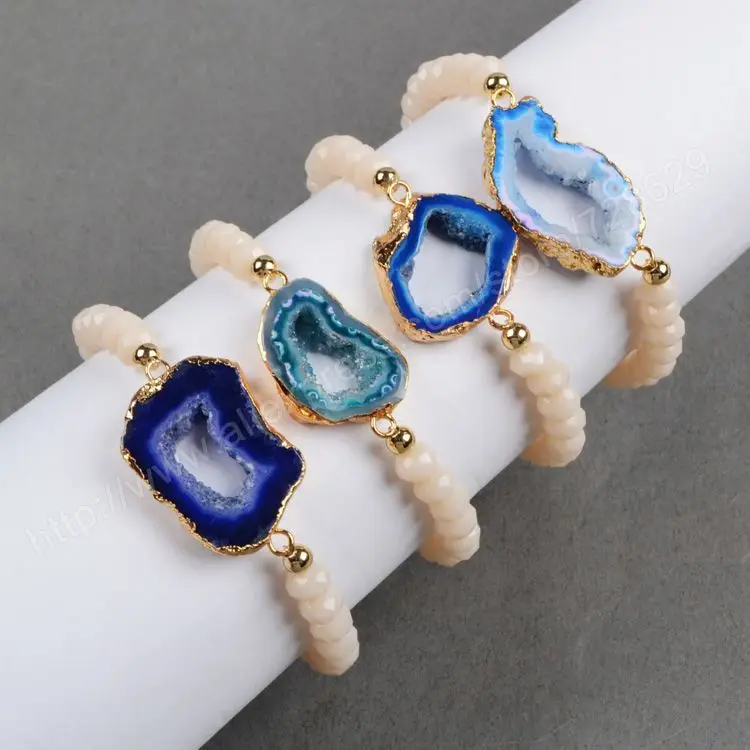 Новое поступление от borosa 5 шт./лот натуральный агат браслет из натурального камня Ювелирная фурнитура G300l