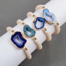 Новое поступление от borosa 5 шт./лот натуральный агат браслет из натурального камня Ювелирная фурнитура G300l