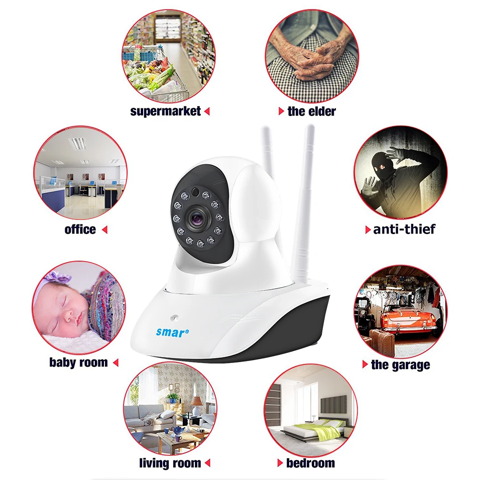 Smar Wireless 1080P IP Camera Home Security WIFI IP Camera Surveillance Camera Night Vision CCTV Camera Baby Monitor 19201080 (10)