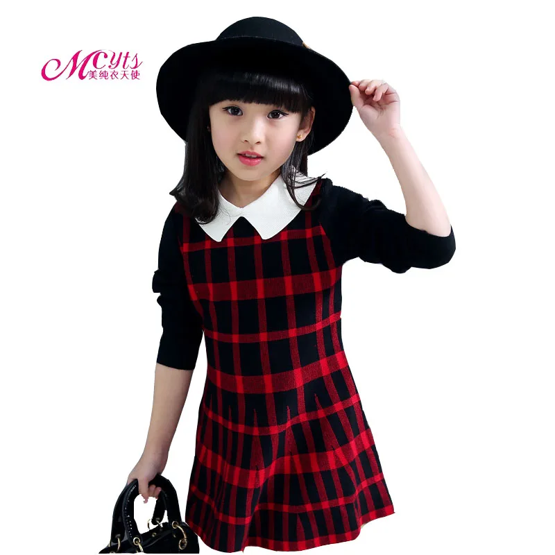 

Girls Dress 2018 Spring Autumn Children Plaid Cotton Princess Dresses Girl Party Dress For Kids Girls Clothing 4 6 8 10 12 Years