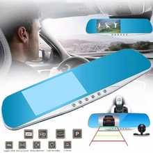 Night Vision Car Dvr Detector Camera Blue Review Mirror DVR Digital Video Recorder Auto Camcorder Dash Cam FHD 1080P