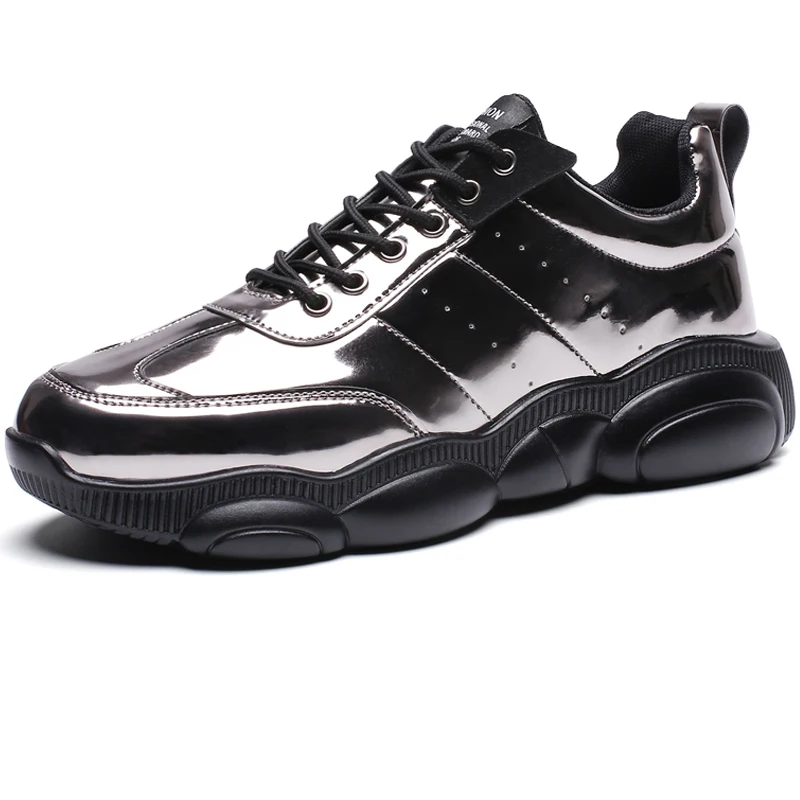 

Trend Thick Sole Leather Men Skateboarding Shoes Sneakers Footwear Zapatos Male Sport Shoes Outdoor Men Walking Shoes Designer