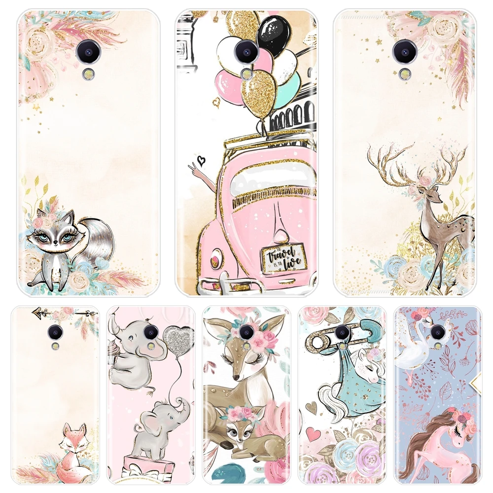 

Phone Case For Meizu M2 M3 M3S M5 M5C M5S M6 M6S M6T Unicorn Flower Elephant Silicone Soft Back Cover For Meizu M2 M3 M5 M6 Note