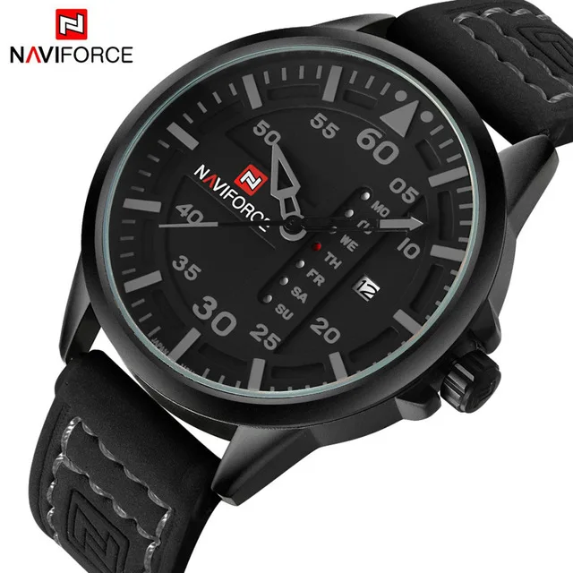 Prix pour 2016 De Luxe Marque NAVIFORCE Date Quartz montre Hommes Casual Militaire Sport Montres Bracelet En Cuir Montre Homme Relogio Masculino Prix pour 2016 De Luxe Marque NAVIFORCE Date Quartz montre Hommes Casual Militaire Sport Montres Bracelet En Cuir Montre Homme Relogio Masculino