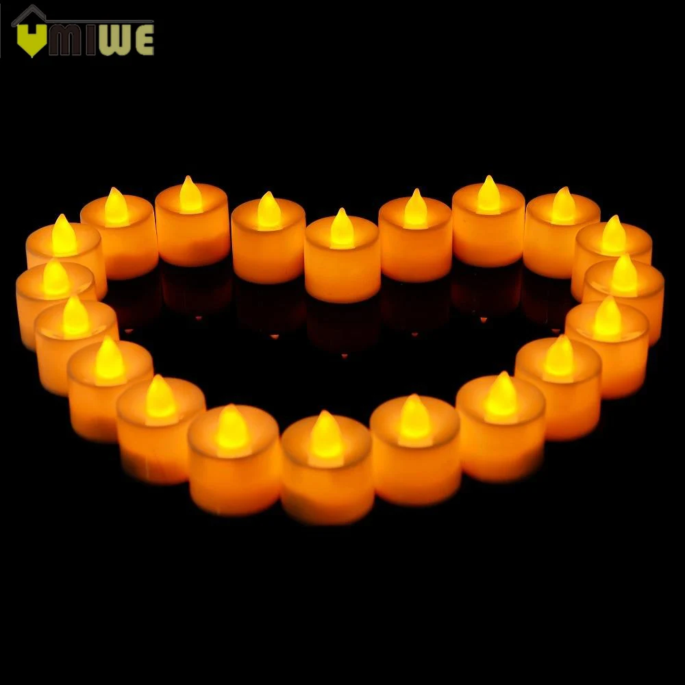 24 Pcs Flameless Ficker Plastic font b Electronic b font Candle Battery LED Tea Lights Candles