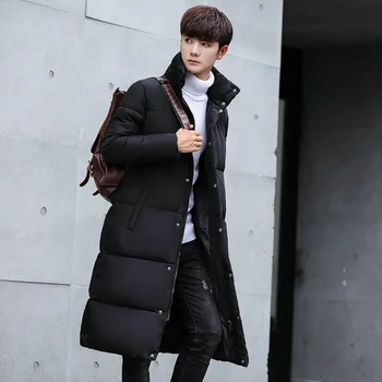 

B 2018 plus size 3XL New Men's Clothing Winter Jacket Long Coats with Hood for Leisure High-quality Parka Men Clothes Jacket