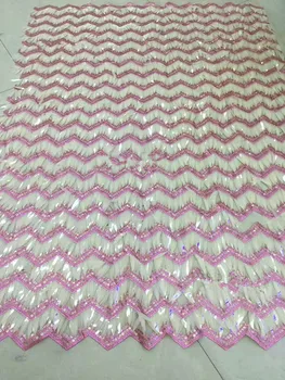 

Newest cici-72006 french net lace fabric with sequins for party dress african sequins lace fabric