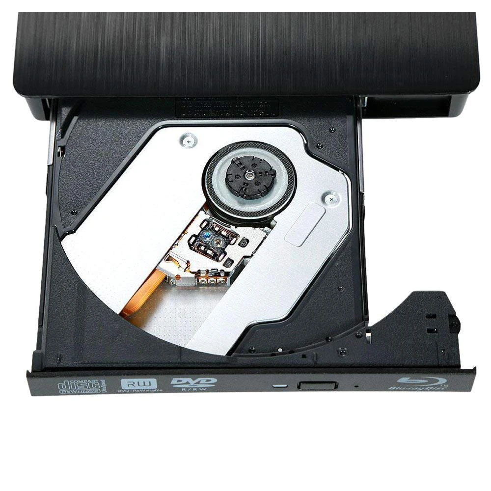 USB3.0 Bluray Drive External CD/DVD RW Burner BD-ROM Blu-ray Player Optical Drive Writer for Apple iMacbook Laptop Toshiba pc
