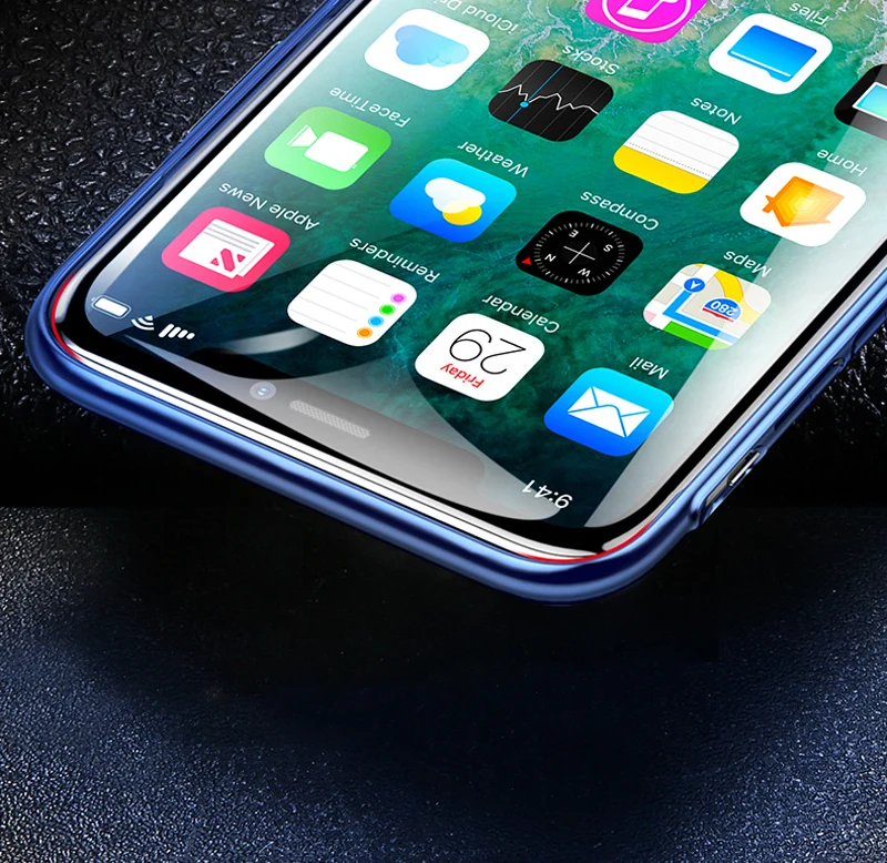 TOMKAS 5D Glass For iPhone X Screen Protector Film Curved Edge Full Cover Dust Proof For Apple iPhone X 10 Screen Protector