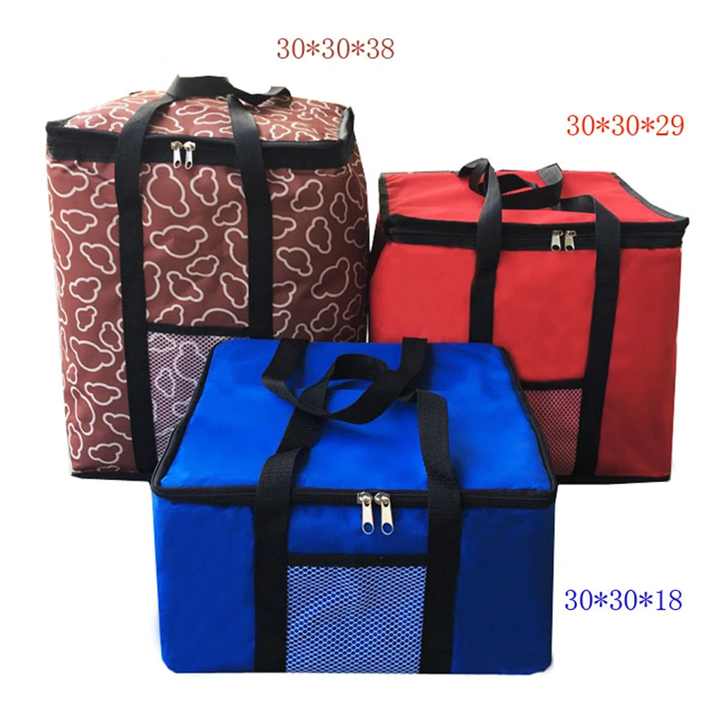 

8 inch pizza thermal bag aluminum foil inner layer 3 size height thermal insulated lunch box