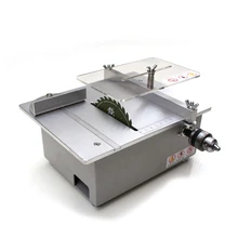 Серебряный двойной двигатель мини настольная пила Деревообработка DIY Настольная пила настольный резак