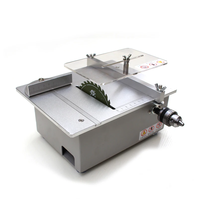 Sliver Dual Motor Mini Table Saw Woodworking DIY Desktop Saw Table Cutter