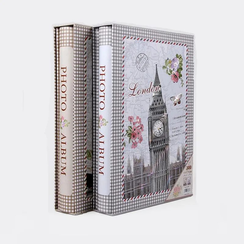 6 дюймовые Классическая Эйфелева башня фотоальбом 300 листов interлeaf Тип декорации Семья фото альбом с сообщение зоны