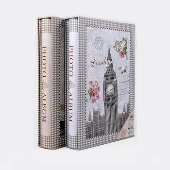 

6 Inch Classical Eiffel Tower Photo Album 300 Sheets Interleaf Type Scenery Family Photo Album Scrapbook With Message Zone