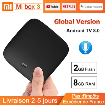 

Xiaomi MI Box 3 Android TV 8.0 BT Dual-Band WIFI Quad-core MI Box 3 Google Certified Voice Search Android TV 8.0 Xiaomi MI Box 3