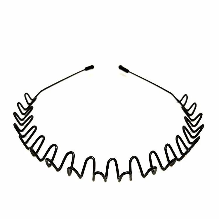 Унисекс Для Мужчин's бег женщины Спорт Тренажерный зал волна волос Группа металл черный высокая эластичная повязка для волос Aliceband
