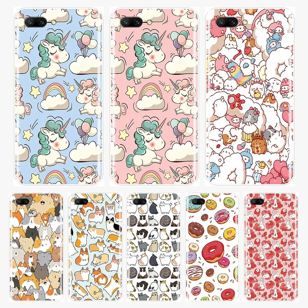 

Silicone Case For Huawei Honor 7 8 9 10 LITE Soft TPU Cute Unicorn Cover For Honor 8X MAX 10 9 8 7 7S 7X 7A 7C Pro Phone Case