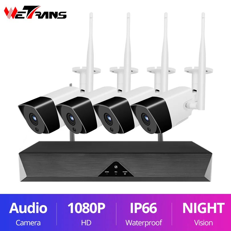 

Wetrans CCTV Surveillance WiFi Camera System Video 8CH H.265 NVR Kit Security Home Camera Wireless Beveiligings Waterproof Audio