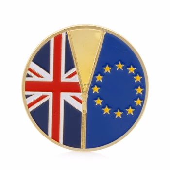 

Gold Plated 2016 Cook Islands Brexit Commemorative Coin Collection Physical Gift