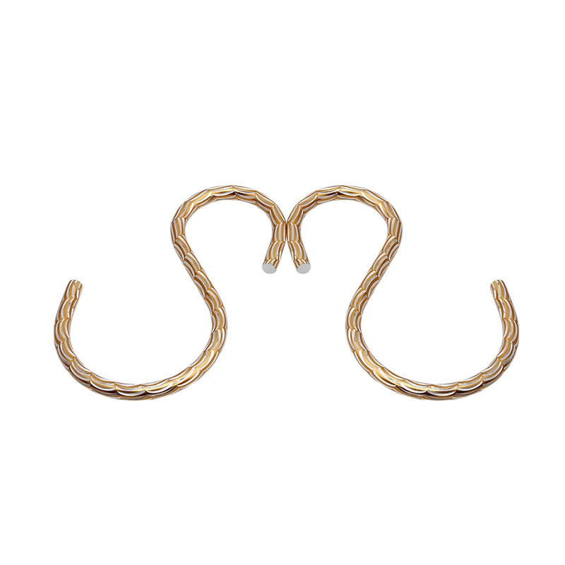 

2pcs/lot Aluminum Alloy Gold S Shape Hooks For Clothes Towel Sundries Hanging Hook Home Bath Kitchen Storage Accessories 977174