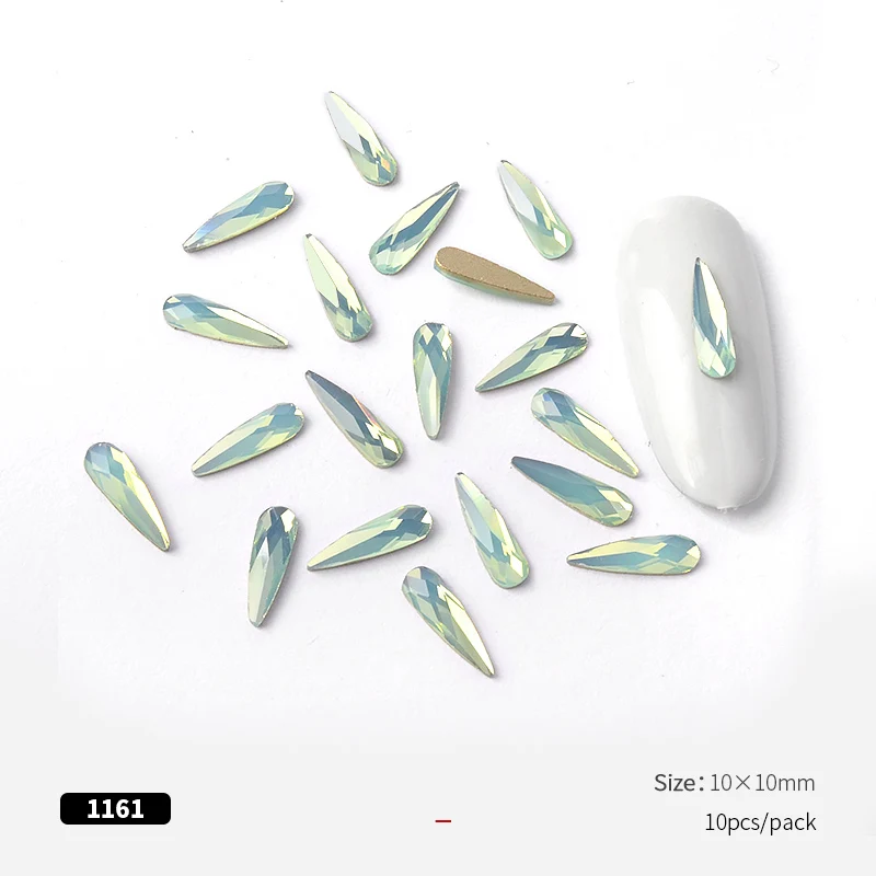 10 шт Кристальные блестящие, дизайн ногтей Стразы AB Красочные капли воды 3D Flatback бриллианты ювелирные изделия Шарм Дизайн ногтей украшения 19 цветов - Цвет: 10pcs 1161
