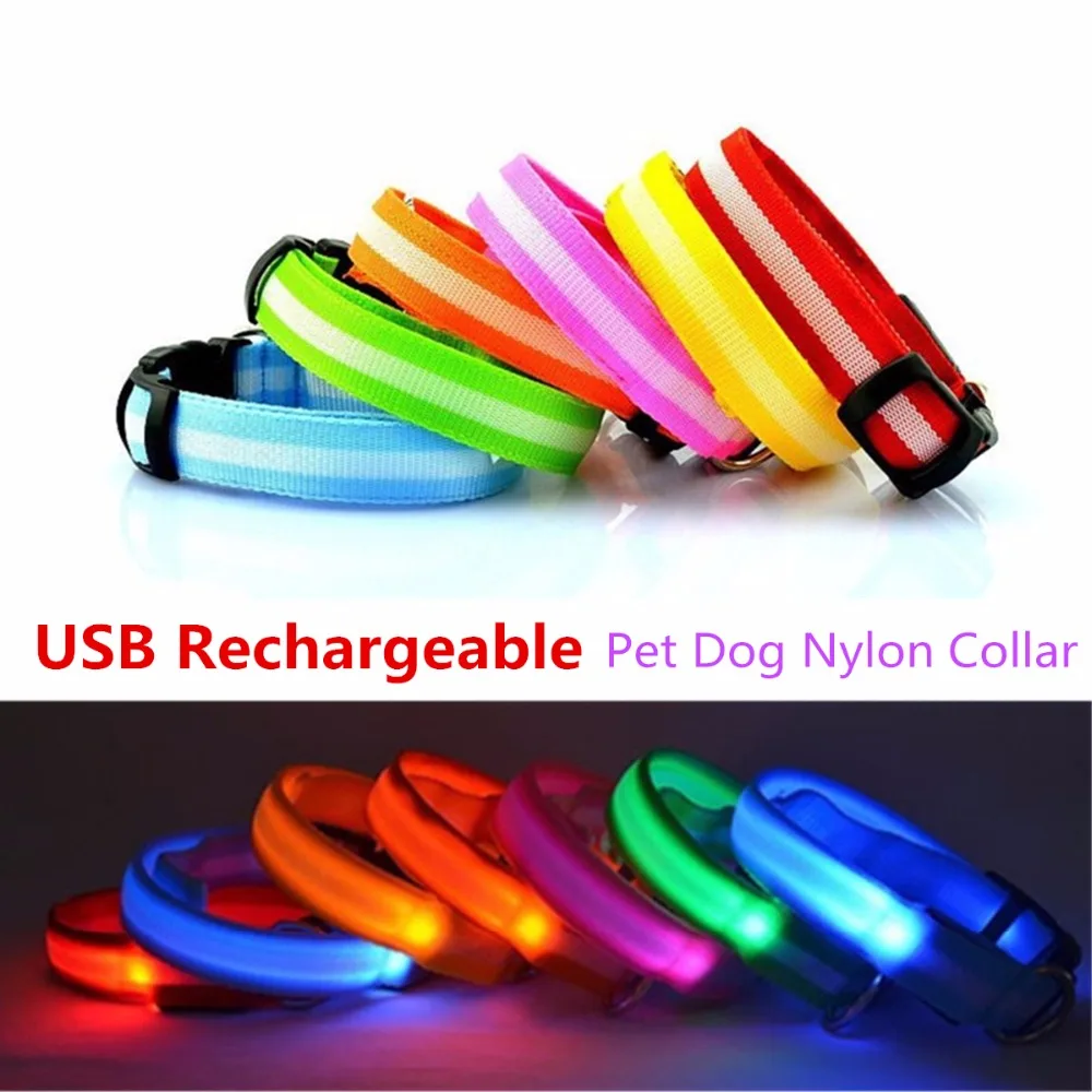 Buy G89 New USB Rechargeable Pet Dogs LED Collars