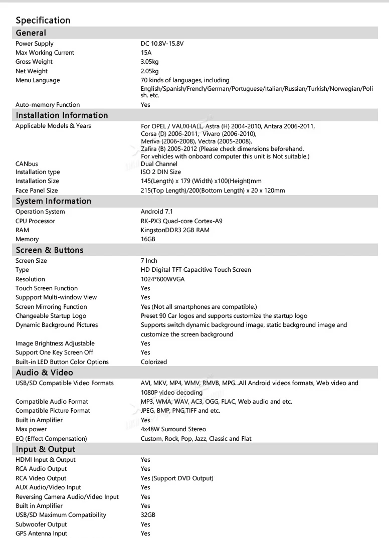 Cheap 7" Android 7.1 Nougat OS Car DVD for Opel/Vauxhall Antara 2006-2011 & Zafira (B) 2005-2012 & Vivaro 2006-2010 & Vectra 2005-2008 23 Cheap 7" Android 7.1 Nougat OS Car DVD for Opel/Vauxhall Antara 2006-2011 & Zafira (B) 2005-2012 & Vivaro 2006-2010 & Vectra 2005-2008 23