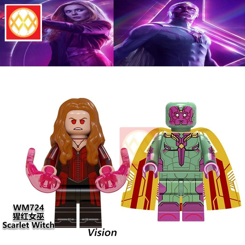 

Building Blocks Single Scarlet Witch Wanda Vision Quicksilver Professor X Cyclops X-Men Super Hero Children Gift Collection Toys