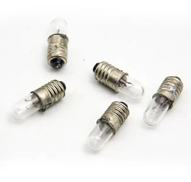 

50pcs/lot Mini indicator light bulb E5 6.3V 12V 24V 0.1A small bulb signal lamp bead Miniature bulb