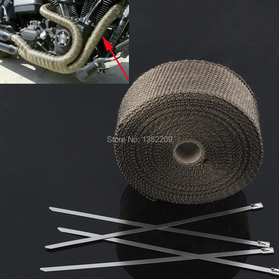 Titanium 2in x 32.8ft Roll Pipe Wrap Exhaust Turbo Heat Manifold Header