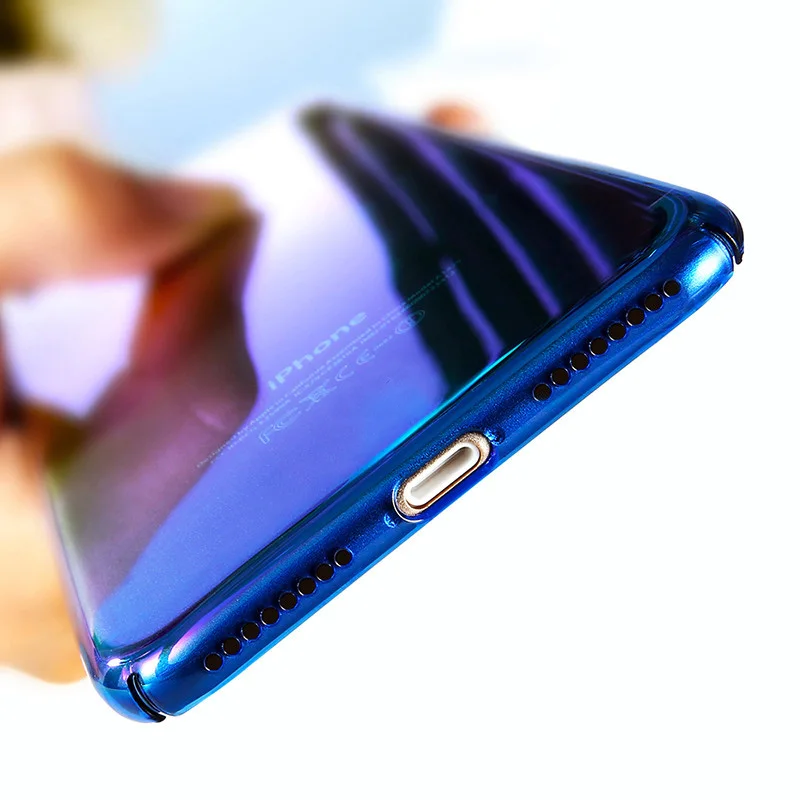 

Oppselve Luxury Gradient Case For iPhone 8 7 6 6S Plus Ultra Slim Hard PC Back Cover Protective Shell Capinha For iPhone 8 Plus