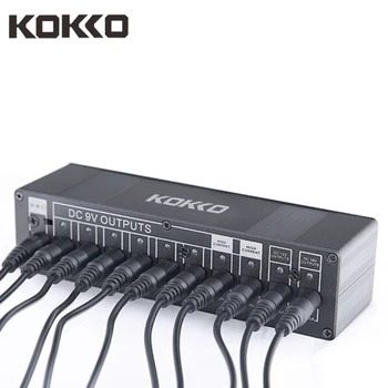 

KOKKO Guitar Pedal Power Supply Compact 10 Ways Out 9V100ma DCon US Plug For Acoustic Guitar 9V/12V/18V Safety Voltage Protecti