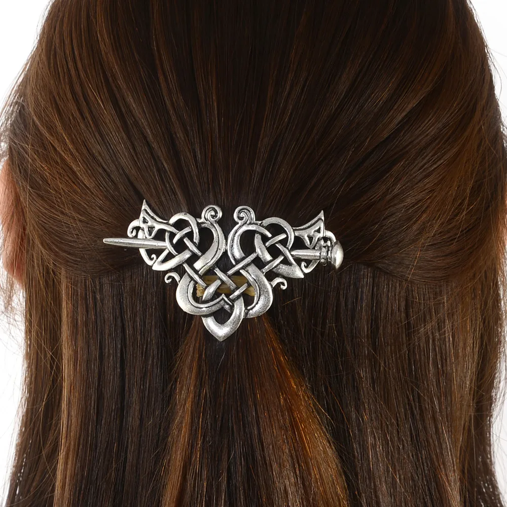 

Norse Knots Viking Hair Sticks Runes Dragons Hairpin Vintage Metal Stick Slide Hair Clips Women Hair Jewelry Accessories Gifts