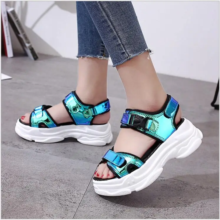 

Sexy Open-toed Women Sport Sandals Wedge Hollow Out Women Sandals Outdoor Cool Platform Shoes Women Beach Summer Shoes 2019 New
