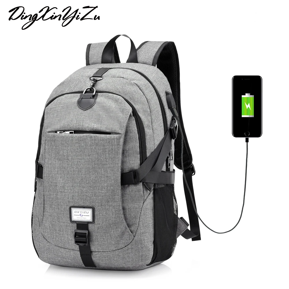 

New Design! Men Backpacks USB Charging male Travel rucksack for teenagers, Women Laptop package Backpack For Students