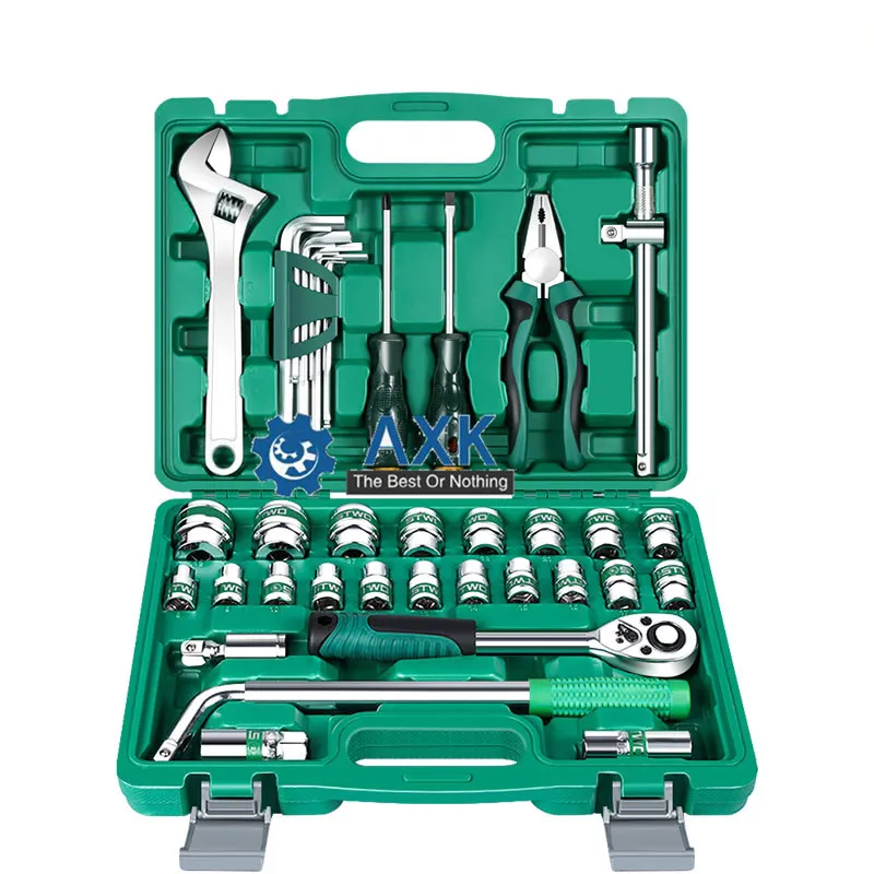 

Socket Set Ratchet Combination Bit Car Repair Tool Torque Wrench Handle Stainless Steel A Of Keys Multifunction Universal Axk