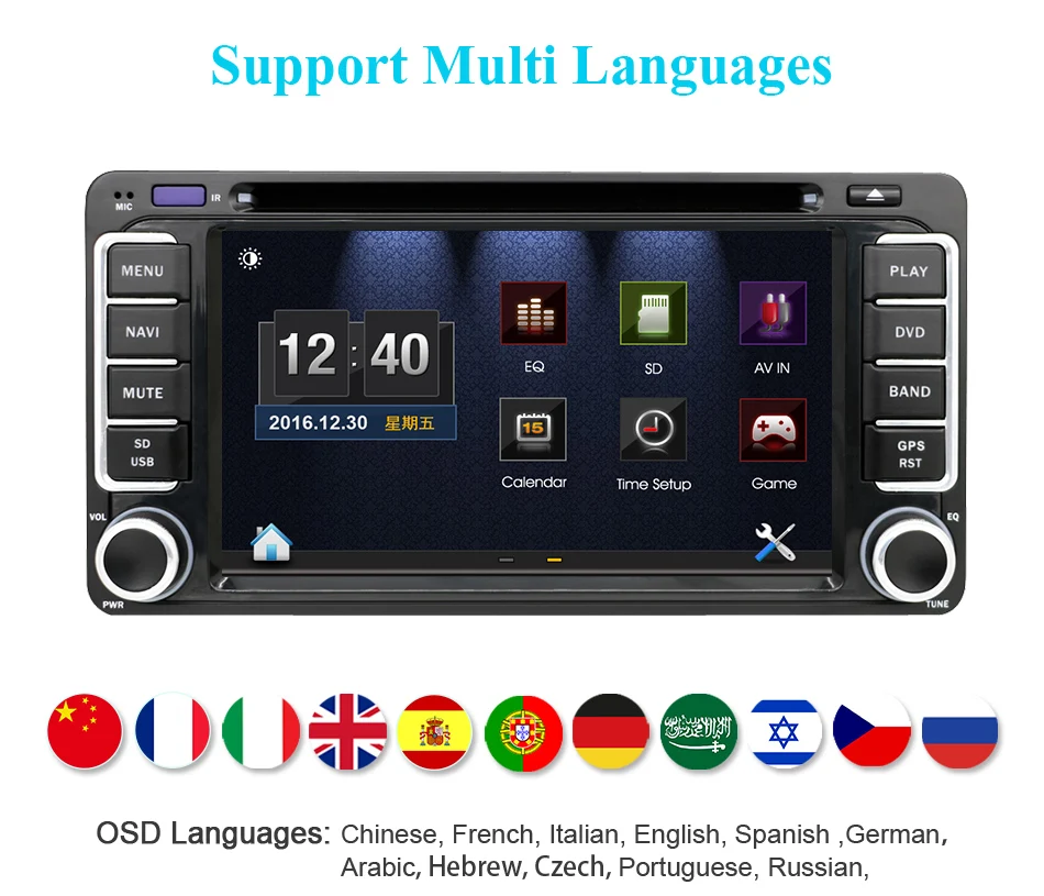 Clearance Eunavi 2 din Car DVD Radio Player GPS for Toyota Hilux yaris VIOS Camry Corolla Prado RAV4 Prado 2003 2004 2005 2006 2007 2008 3