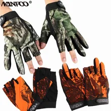Летние унисекс уличные перчатки без пальцев камуфляжные противоскользящие износостойкие удобные бионические камуфляжные перчатки оранжевая и зеленая альпинистская перчатка