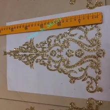 Bzl-91227 дизайн Африканский кружевной ткани наклеенного блестками французского фатина кружевной ткани отделка кружевом в цвет золотистый