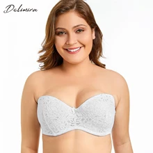 Женские кружевные гладкие многоканальные без бретелек силиконовые полоски на косточках Свадебный бюстгальтер