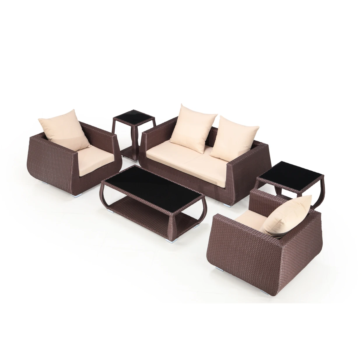 Bistre 6-Piece Outdoor Conversation Set (1)