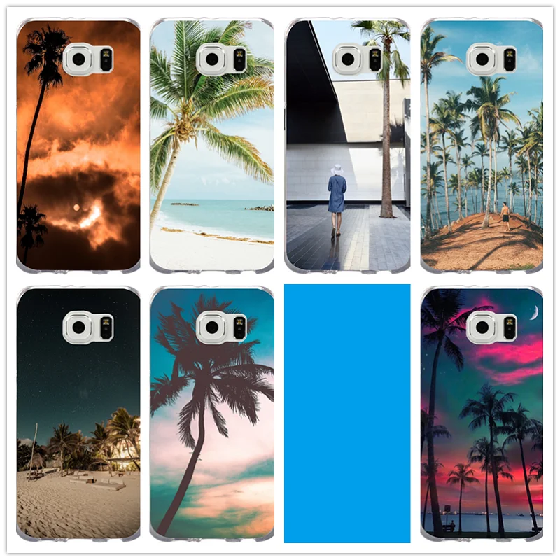 

For Samsung S2 S3 S4 S5 S6 S6edge S6Plus S7 S7edge S8 S8Plus S9 S9Plus Shell Soft TPU Mobile Phone Cases Hot Aloha Palm Trees