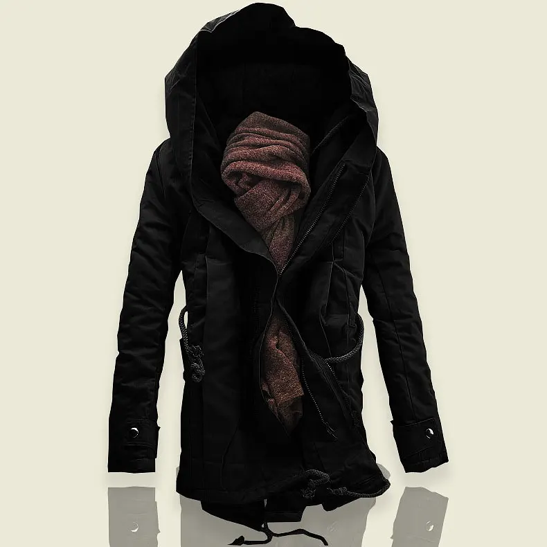 Бренд mydbsh зимняя куртка для мужчин теплое утепленное пальто высококачественные модные парки с хлопковой подкладкой элегантные деловые пальто больших размеров - Цвет: Черный