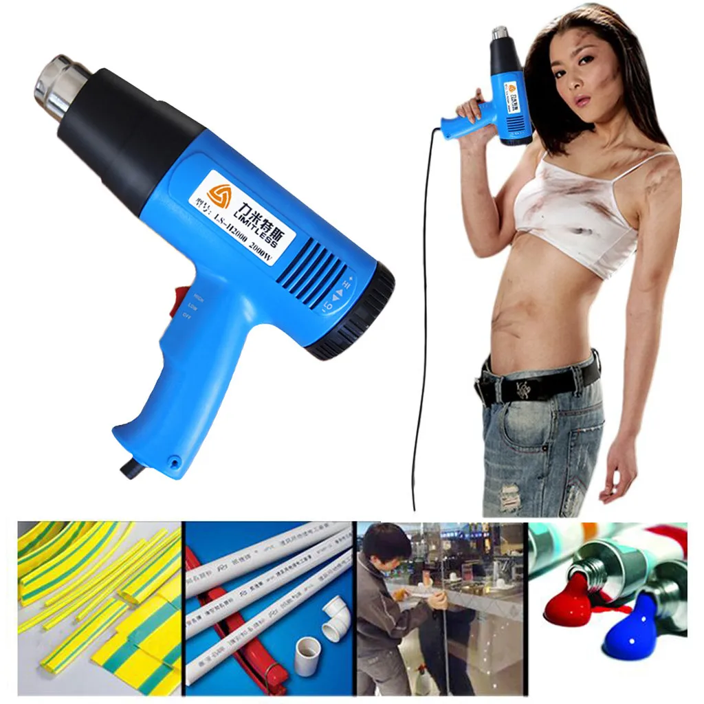 

HOT SALE Electric Hot Air Gun Temperature-controlled Building Hair dryer Adjustable Thermoregulator Heat Gun Power Tool