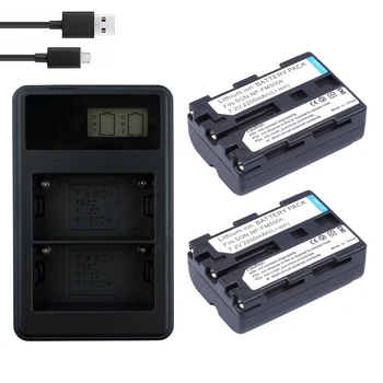 

2*2200mAh NP FM500h Battery Camera Batteries NP-FM500h bateria+LCD Dual USB Charger For Sony A57 A58 A65 A77 A99 A550 A560 A580