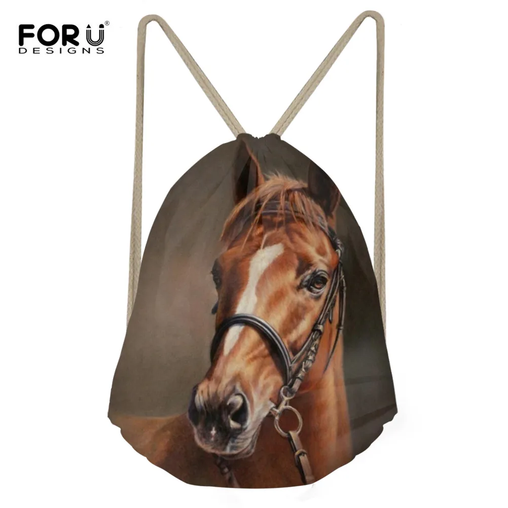 FORUDESIGNS сумка с Кулиской Для женщин рюкзак Crazy Horse малый пакет для маленьких