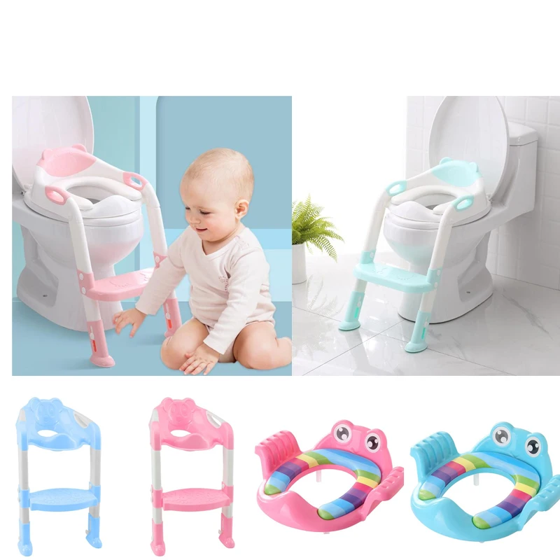 

Baby potty toilet bowl training pan toilet seat Baby Potty Seat Children Training Safety Toilet Seat with Adjustable Ladder