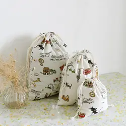 Прекрасный хлопчатобумажная ткань, мешок со шнурком сумка мультфильм черный чехол с кошкой подарки ювелирные изделия Упаковочные пакеты