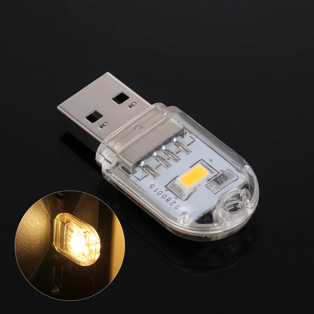 

1PC Mini USB Light LED Night Light Keychain Reading Led Lamp Book Bulb For Notebook Power Bank Computer Laptop Camping Bulb