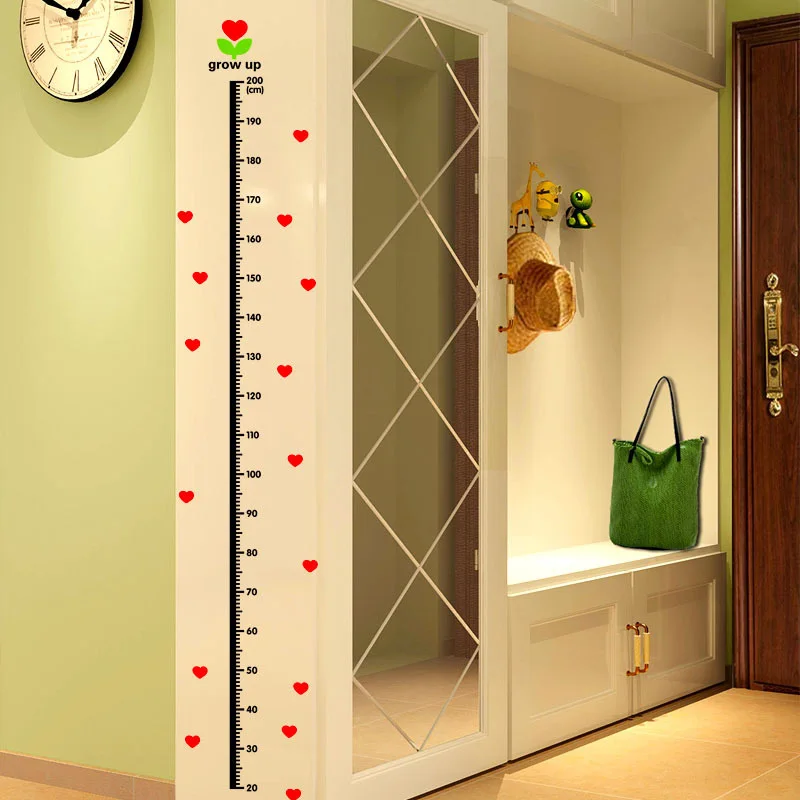 

Height Measure Decal Wall Sticker Kids Room Baby Growth Chart Beautiful Mural Poster Home Decor Under Sea Animal Heart